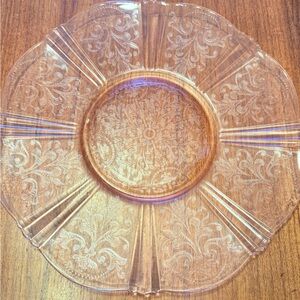 1930 Vintage MacBeth-Evans Pink American Sweetheart 12-inch Salver Plate